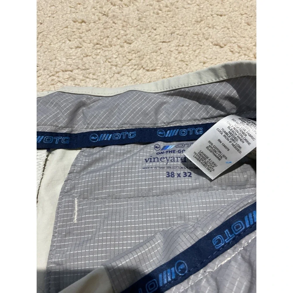 Vineyard Vines On-The-Go Pants Men's 38x30 Gray Performance Stretch Casual Chino